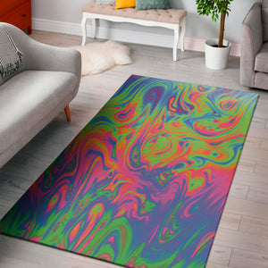 Psychedelic Bubble Print Area Rug