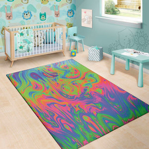 Psychedelic Bubble Print Area Rug