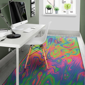 Psychedelic Bubble Print Area Rug