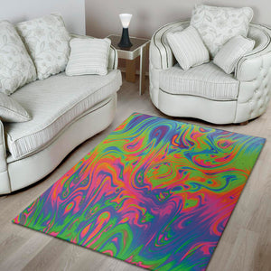 Psychedelic Bubble Print Area Rug