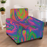 Psychedelic Bubble Print Armchair Slipcover