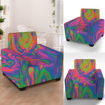 Psychedelic Bubble Print Armchair Slipcover