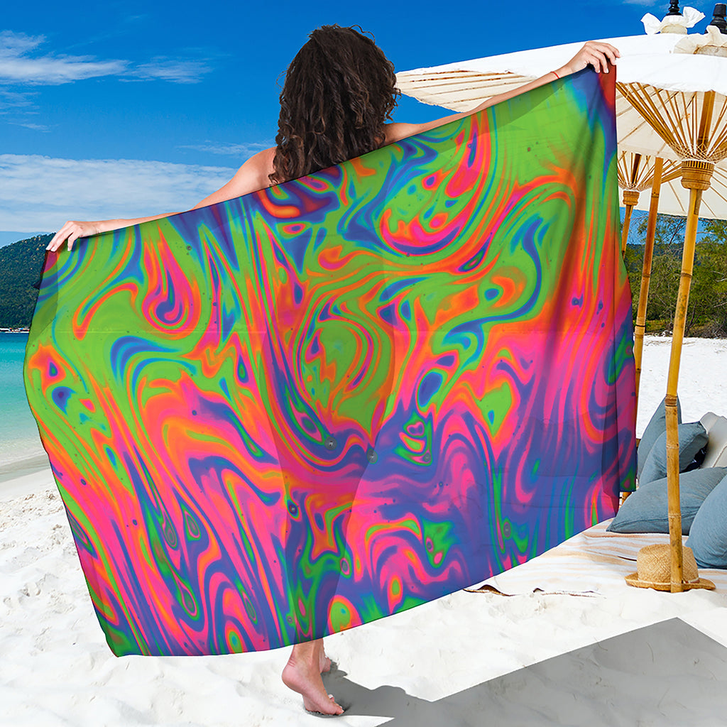 Psychedelic Bubble Print Beach Sarong Wrap