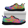 Psychedelic Bubble Print Black Running Shoes