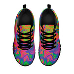 Psychedelic Bubble Print Black Sneakers