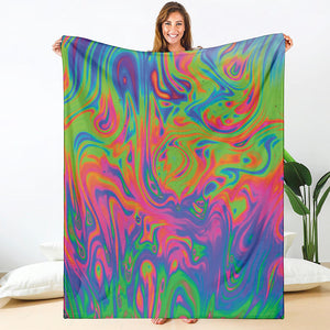 Psychedelic Bubble Print Blanket