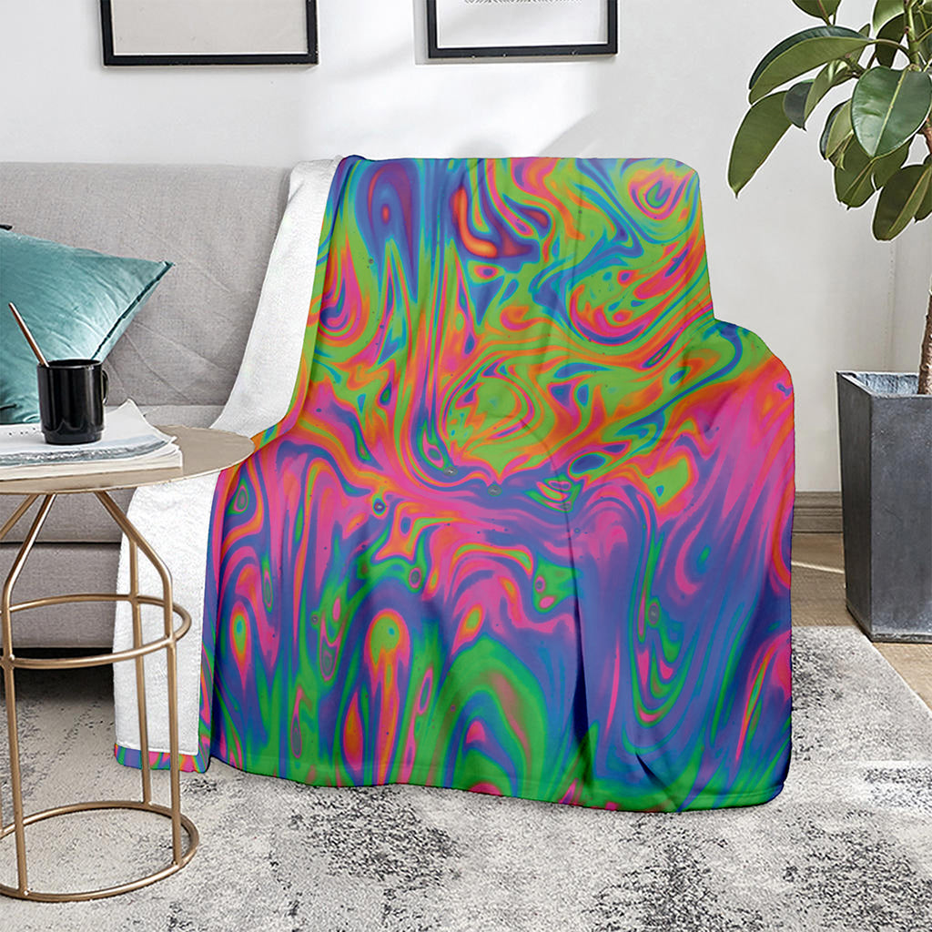 Psychedelic Bubble Print Blanket