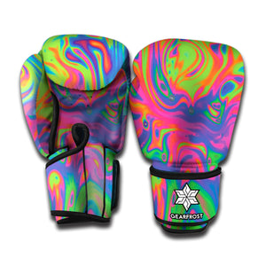 Psychedelic Bubble Print Boxing Gloves