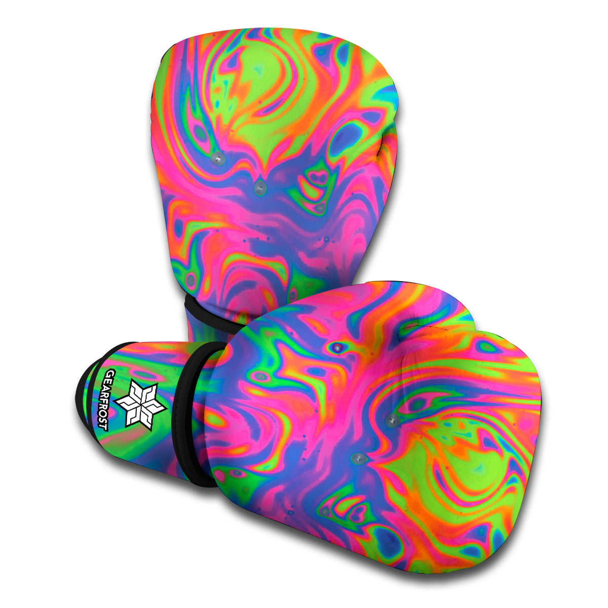 Psychedelic Bubble Print Boxing Gloves