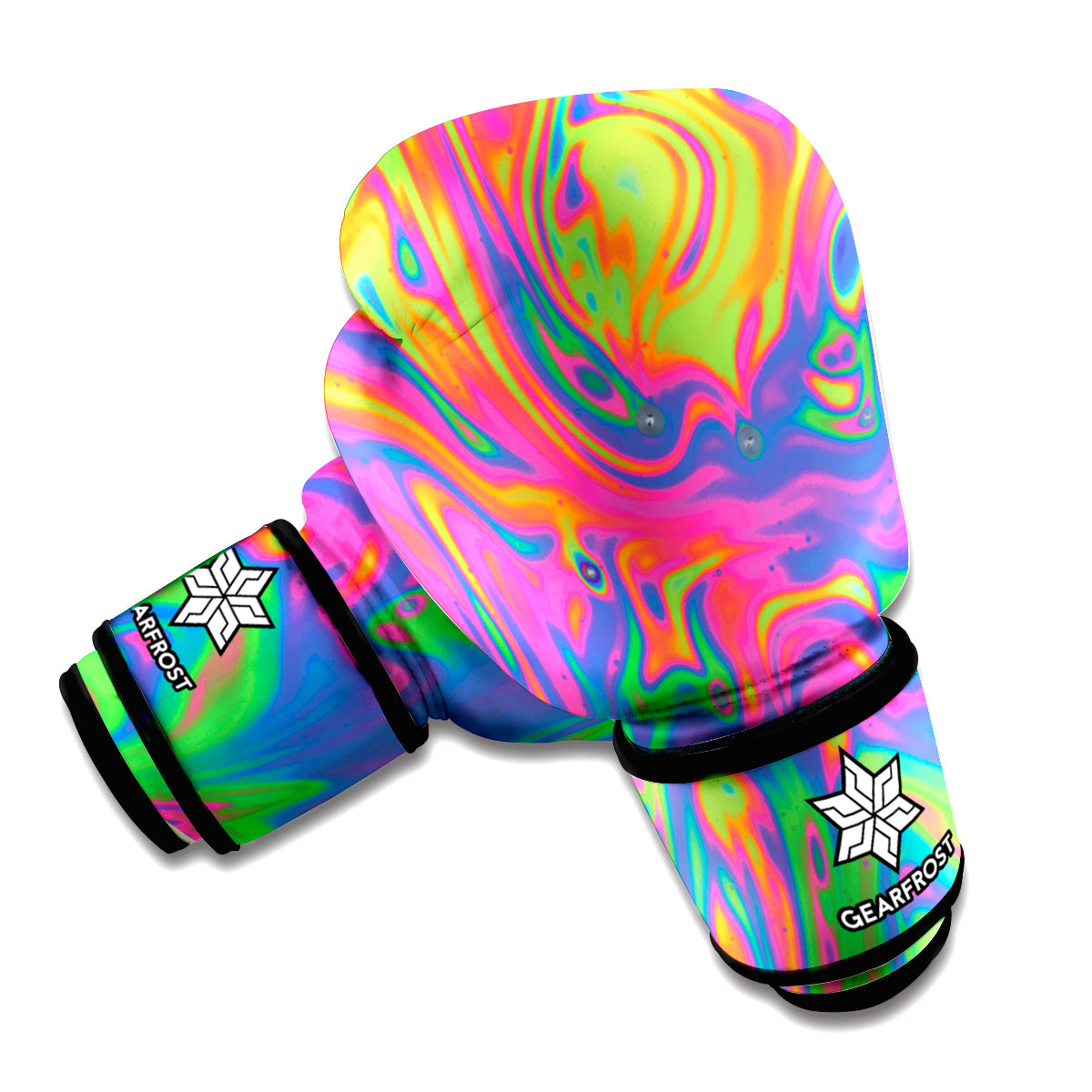 Psychedelic Bubble Print Boxing Gloves