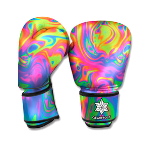 Psychedelic Bubble Print Boxing Gloves