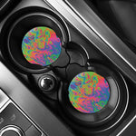 Psychedelic Bubble Print Car Coasters
