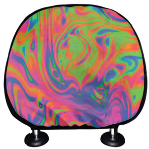 Psychedelic Bubble Print Car Headrest Covers