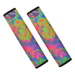 Psychedelic Bubble Print Car Seat Belt Covers