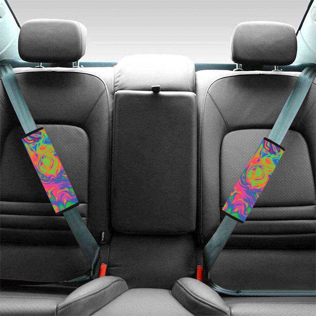 Psychedelic Bubble Print Car Seat Belt Covers