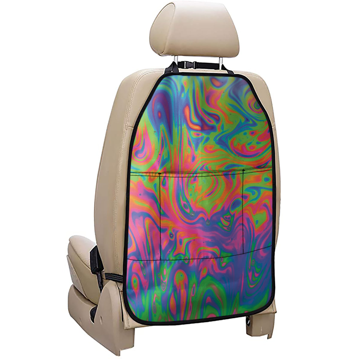 Psychedelic Bubble Print Car Seat Organizers