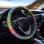 Psychedelic Bubble Print Car Steering Wheel Cover