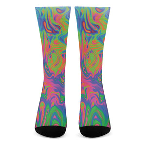 Psychedelic Bubble Print Crew Socks