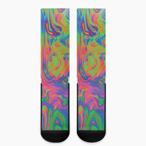 Psychedelic Bubble Print Crew Socks