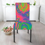 Psychedelic Bubble Print Dining Chair Slipcover