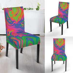 Psychedelic Bubble Print Dining Chair Slipcover