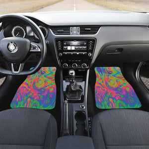 Psychedelic Bubble Print Front and Back Car Floor Mats