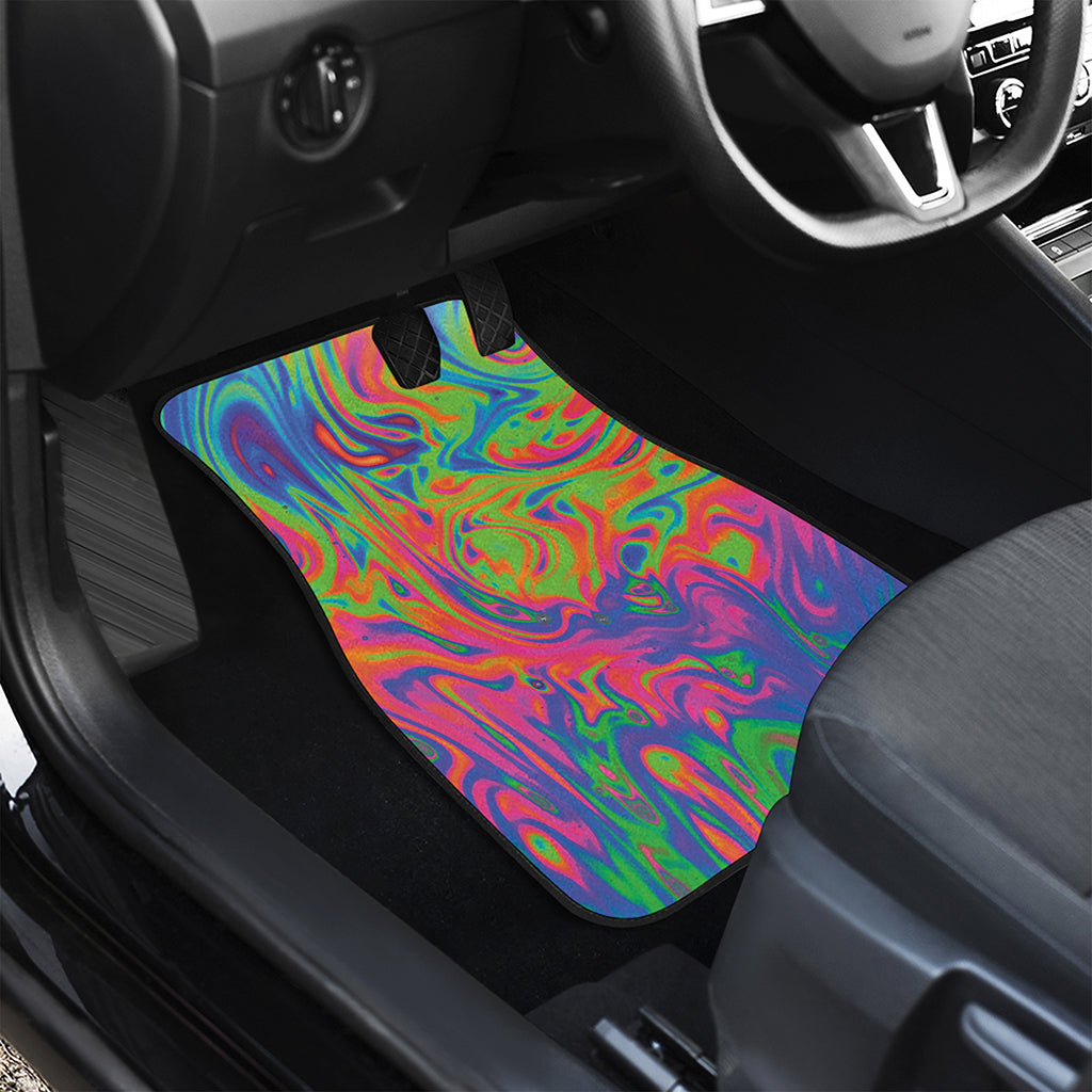 Psychedelic Bubble Print Front and Back Car Floor Mats