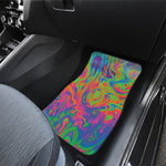 Psychedelic Bubble Print Front and Back Car Floor Mats