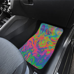 Psychedelic Bubble Print Front and Back Car Floor Mats