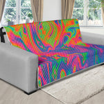 Psychedelic Bubble Print Futon Protector