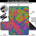 Psychedelic Bubble Print Loveseat Protector