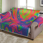 Psychedelic Bubble Print Loveseat Protector