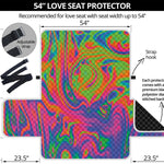 Psychedelic Bubble Print Loveseat Protector