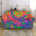 Psychedelic Bubble Print Loveseat Slipcover