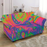 Psychedelic Bubble Print Loveseat Slipcover