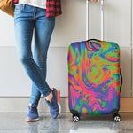 Psychedelic Bubble Print Luggage Cover