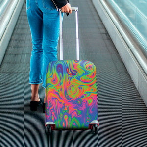 Psychedelic Bubble Print Luggage Cover