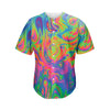 Psychedelic Bubble Print Men's Baseball Jersey