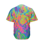 Psychedelic Bubble Print Men's Baseball Jersey