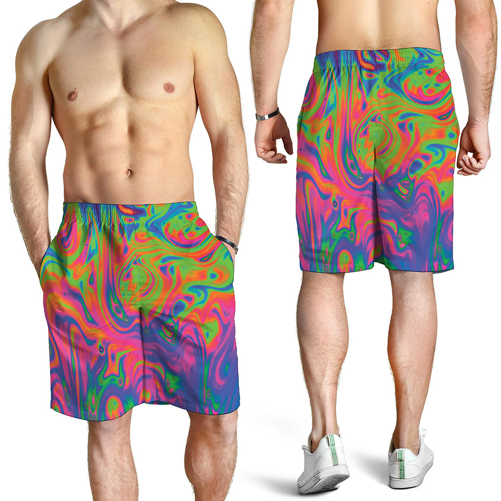 Psychedelic Bubble Print Men's Shorts