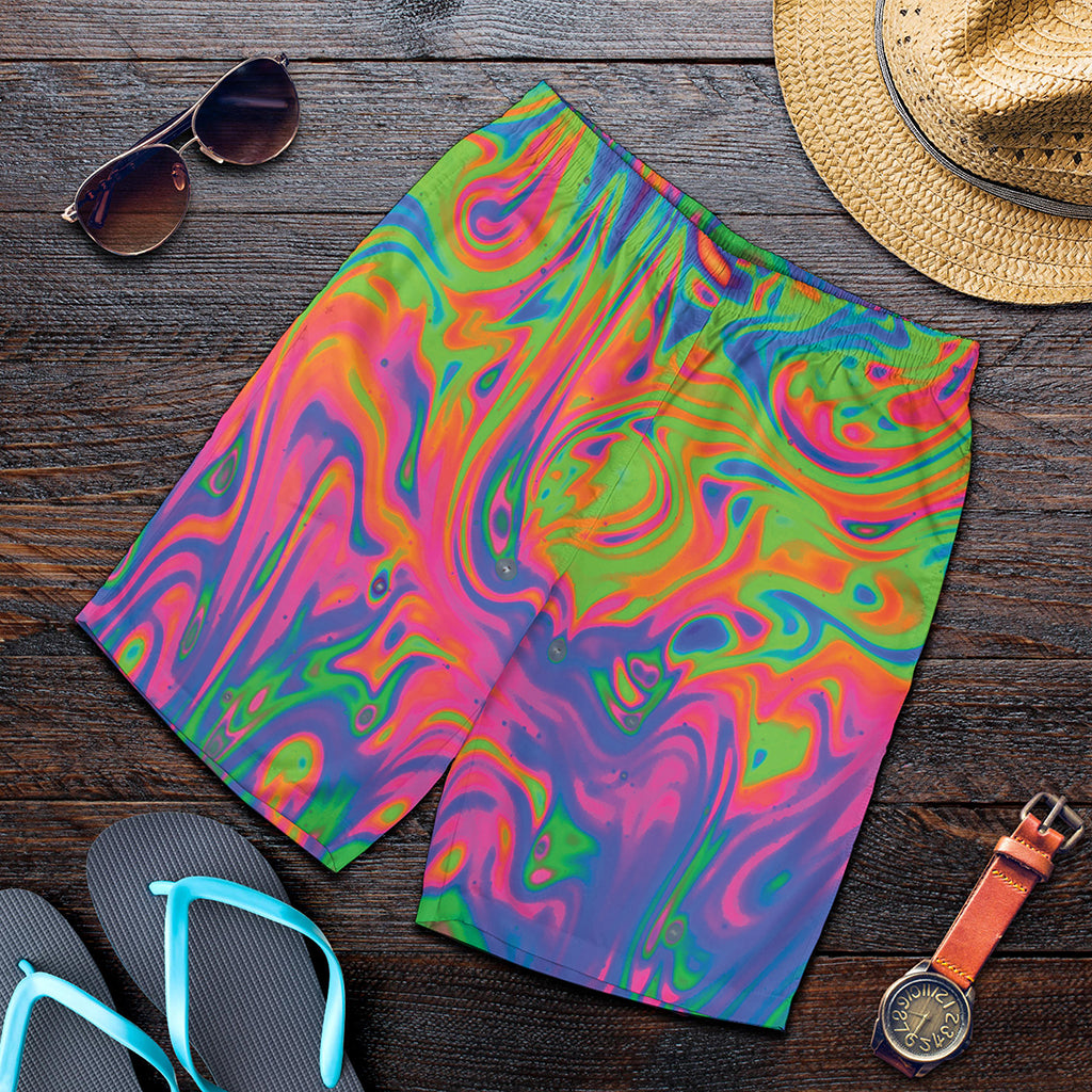 Psychedelic Bubble Print Men's Shorts