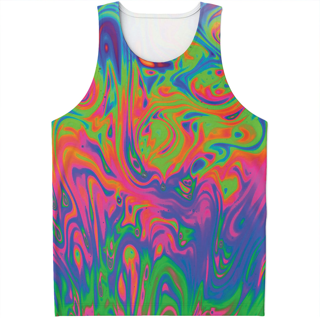 Psychedelic Bubble Print Men's Tank Top