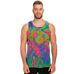 Psychedelic Bubble Print Men's Tank Top