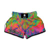 Psychedelic Bubble Print Muay Thai Boxing Shorts