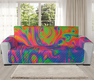 Psychedelic Bubble Print Oversized Sofa Protector