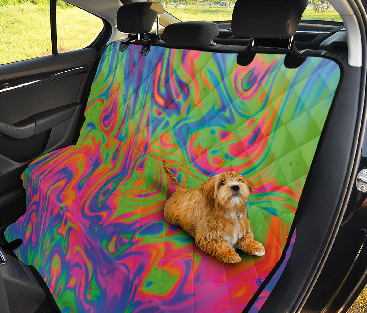 Psychedelic Bubble Print Pet Car Back Seat Cover