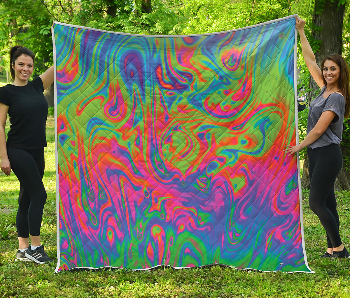 Psychedelic Bubble Print Quilt