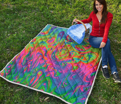 Psychedelic Bubble Print Quilt