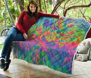 Psychedelic Bubble Print Quilt