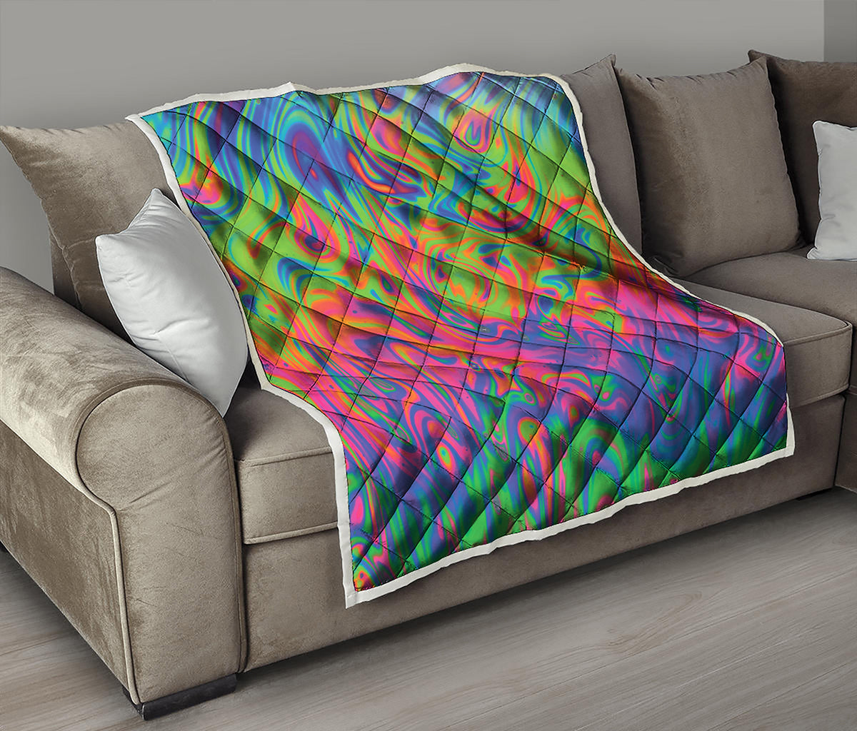 Psychedelic Bubble Print Quilt